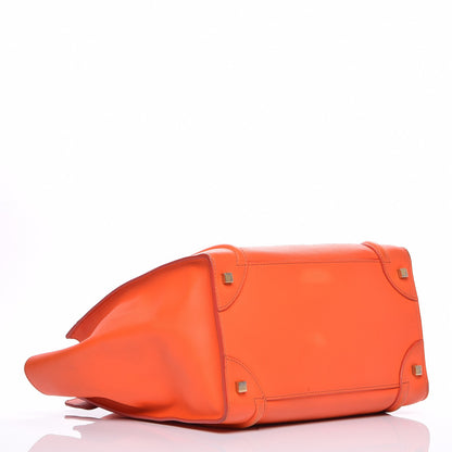 Celine Smooth Calfskin Mini Luggage Bright Orange 4 of 15