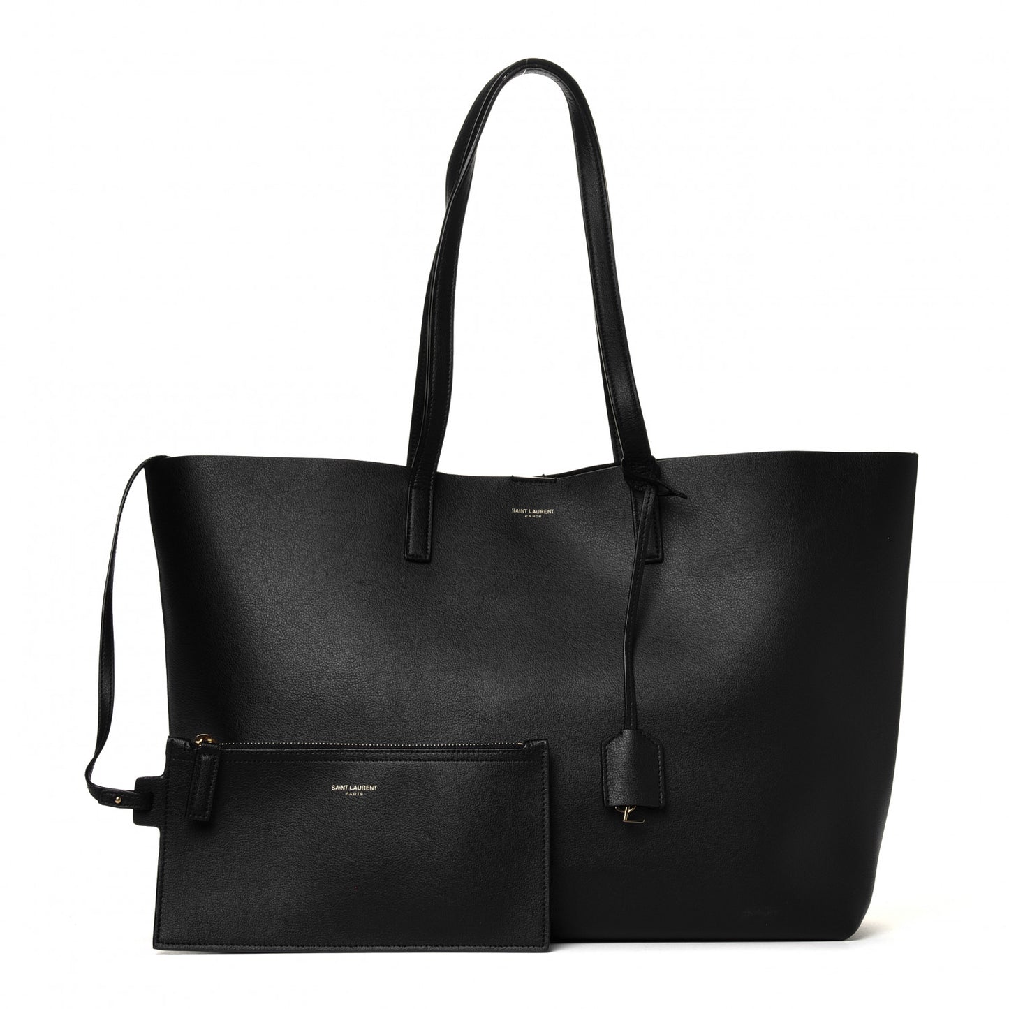 Calfskin Large Shopping Tote Black