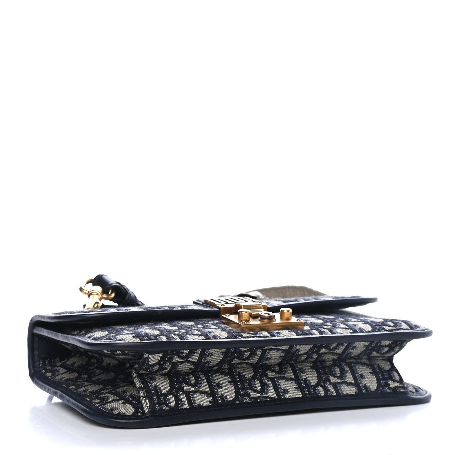Oblique DiorAddict Flap Bag Navy Blue