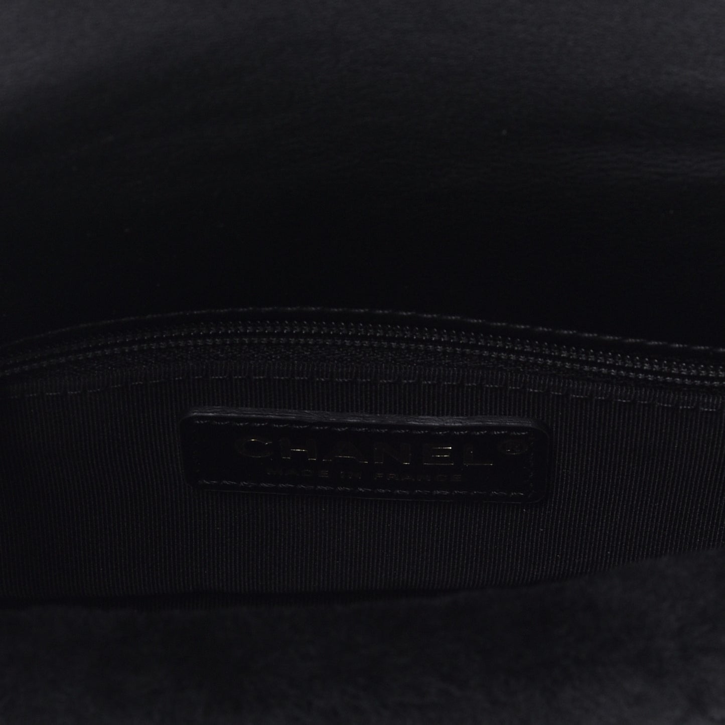 Shearling Quilted Single Flap Black