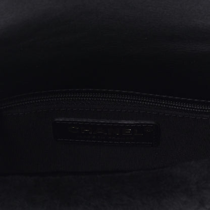 Chanel Shearling Quilted Single Flap Black 7 of 15