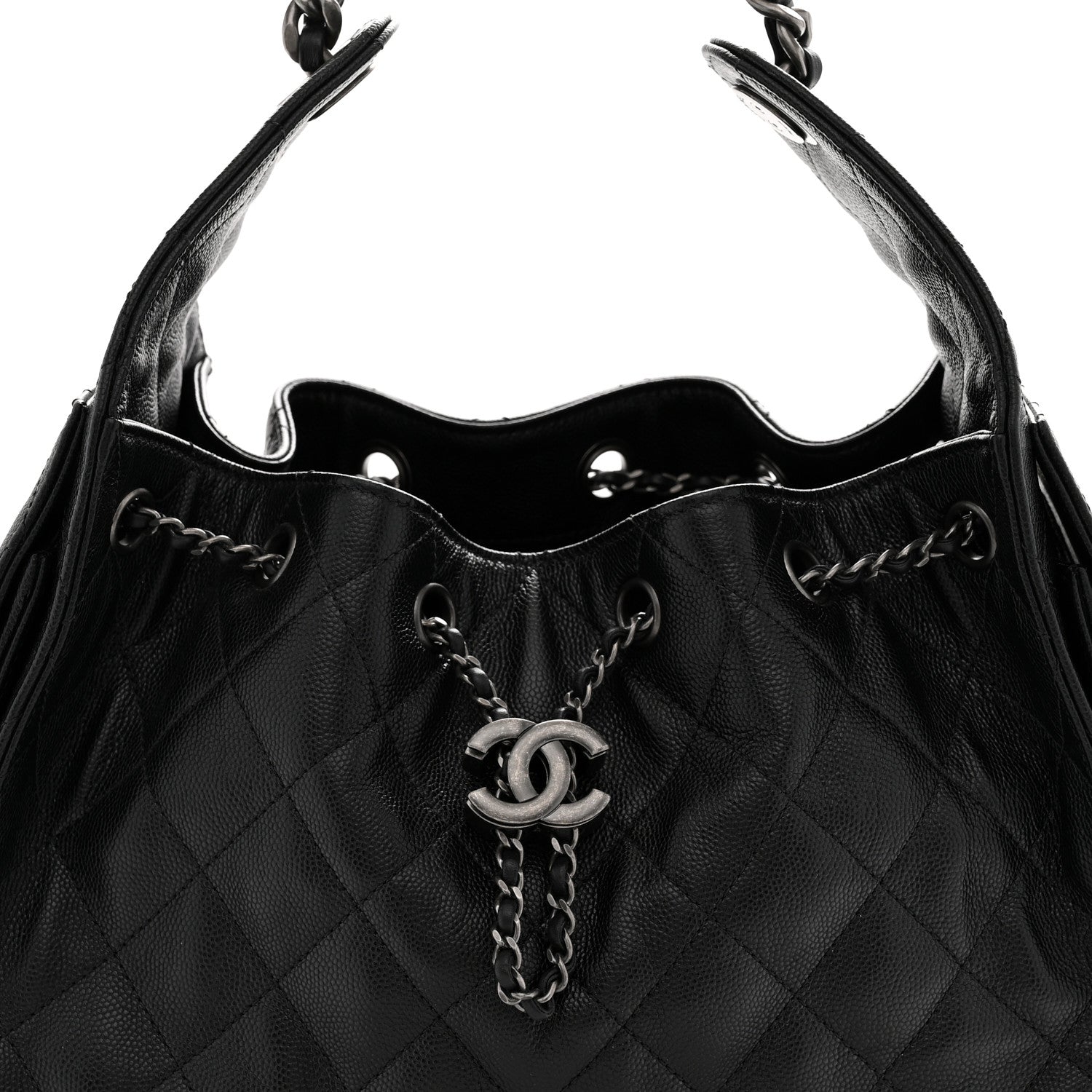 Chanel Caviar Quilted Small Chanel 25 Handbag Black 8 of 11