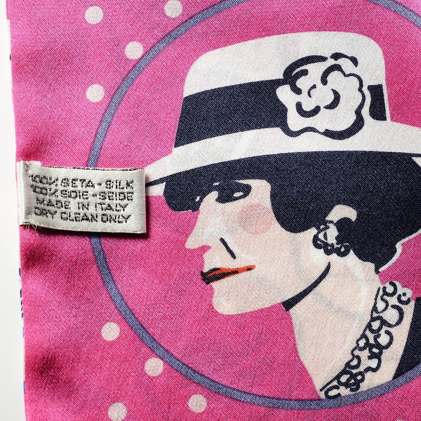 Silk Mademoiselle Portrait Scarf Pink Multi
