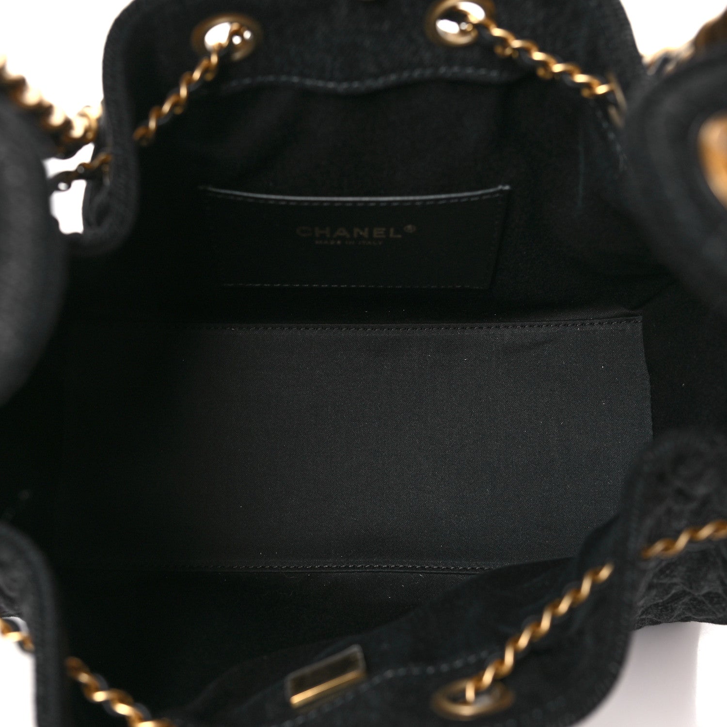 Chanel Washed Denim Quilted Small Chanel 25 Handbag Black 5 of 10