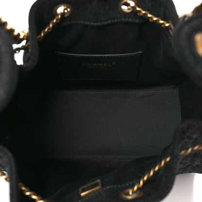 Chanel Washed Denim Quilted Small Chanel 25 Handbag Black 5 of 10