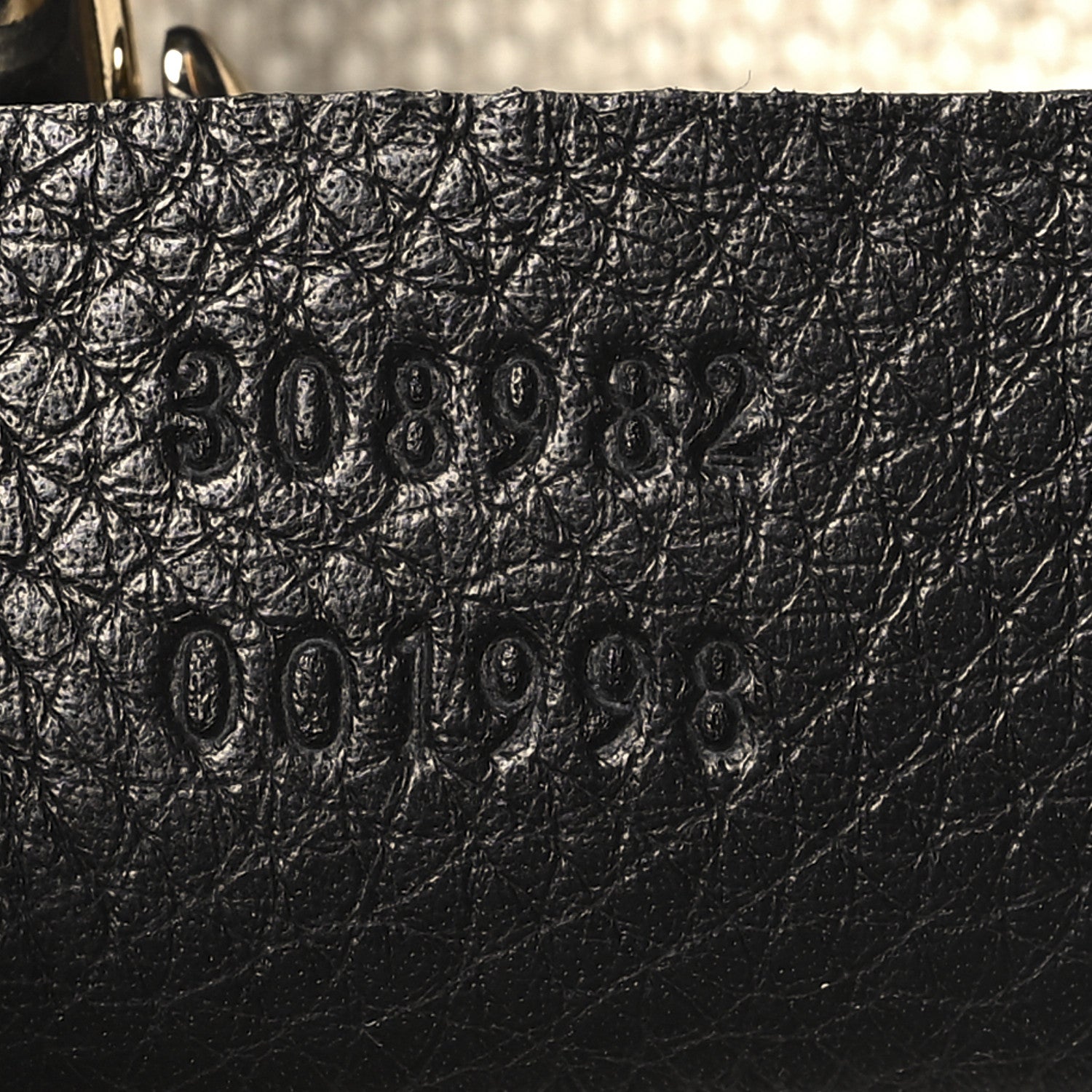 Gucci Pebbled Calfskin Medium Soho Chain Shoulder Bag Black 7 of 10