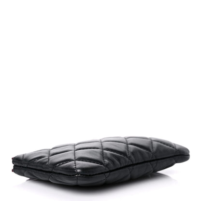 Chanel Lambskin Quilted Small Cosmetic Case Black 4 of 10