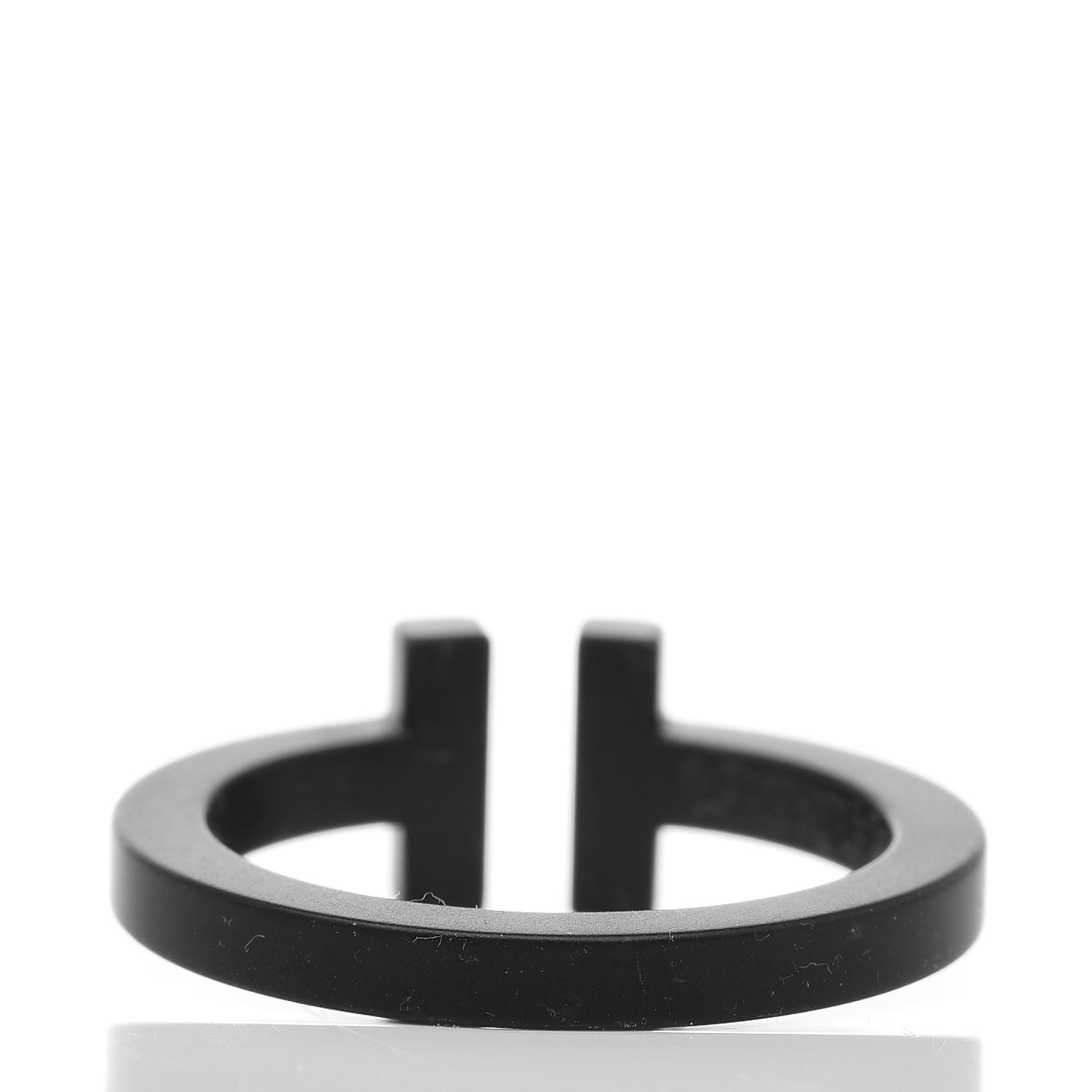 Tiffany Black-Coated Stainless Steel T Square Ring 54 7 Black 3 of 4