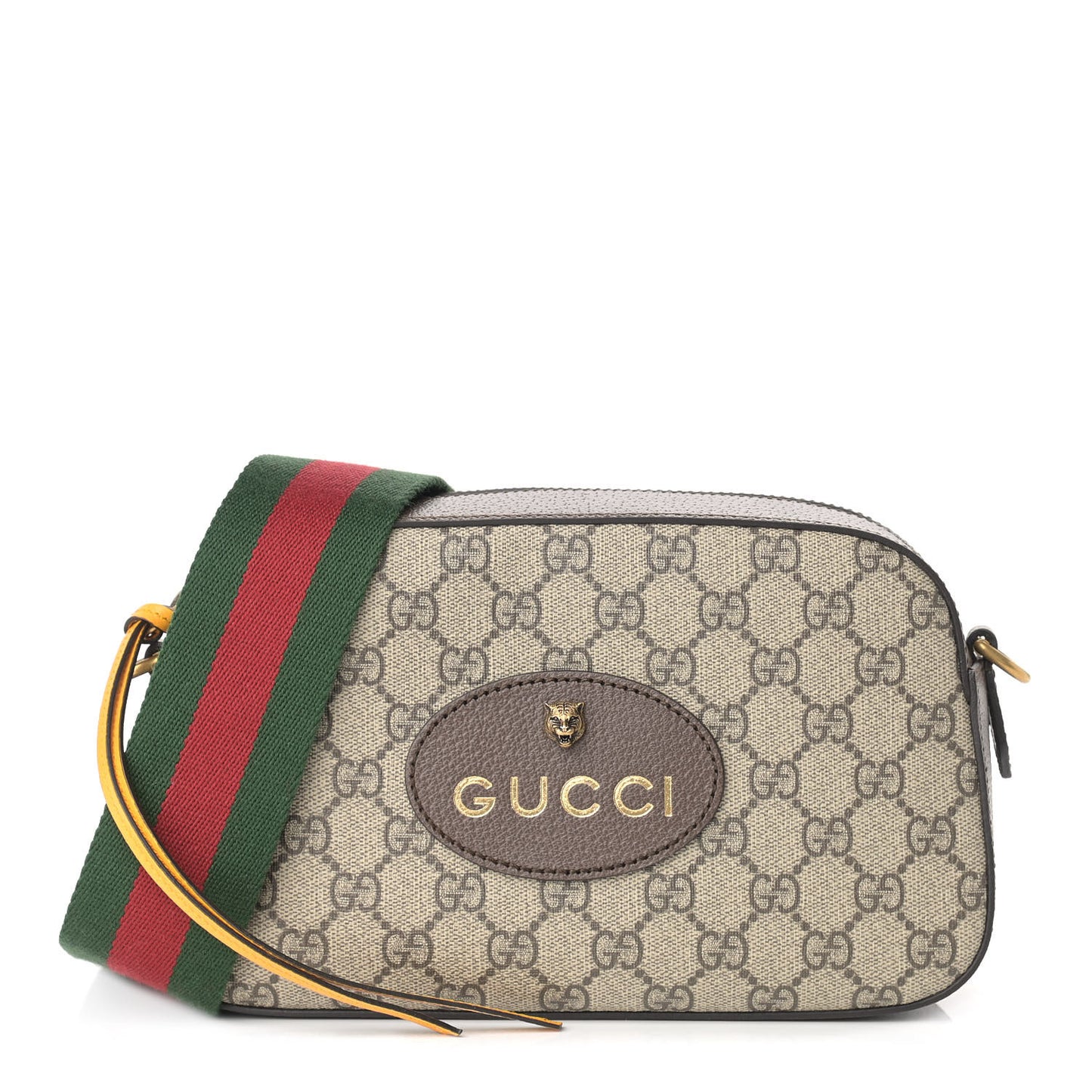 GG Supreme Monogram Web Neo Vintage Shoulder Bag Beige New Acero Crop