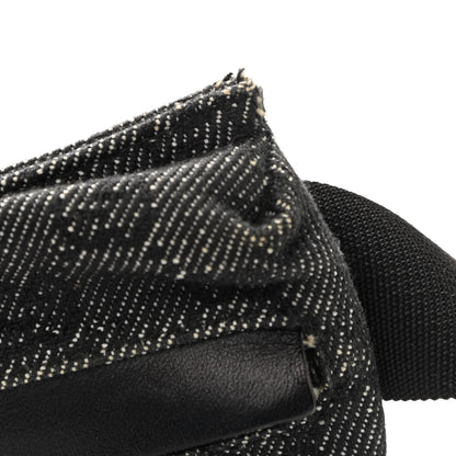 Gucci Denim Monogram Double Pocket Belt Bag Black 31 of 31