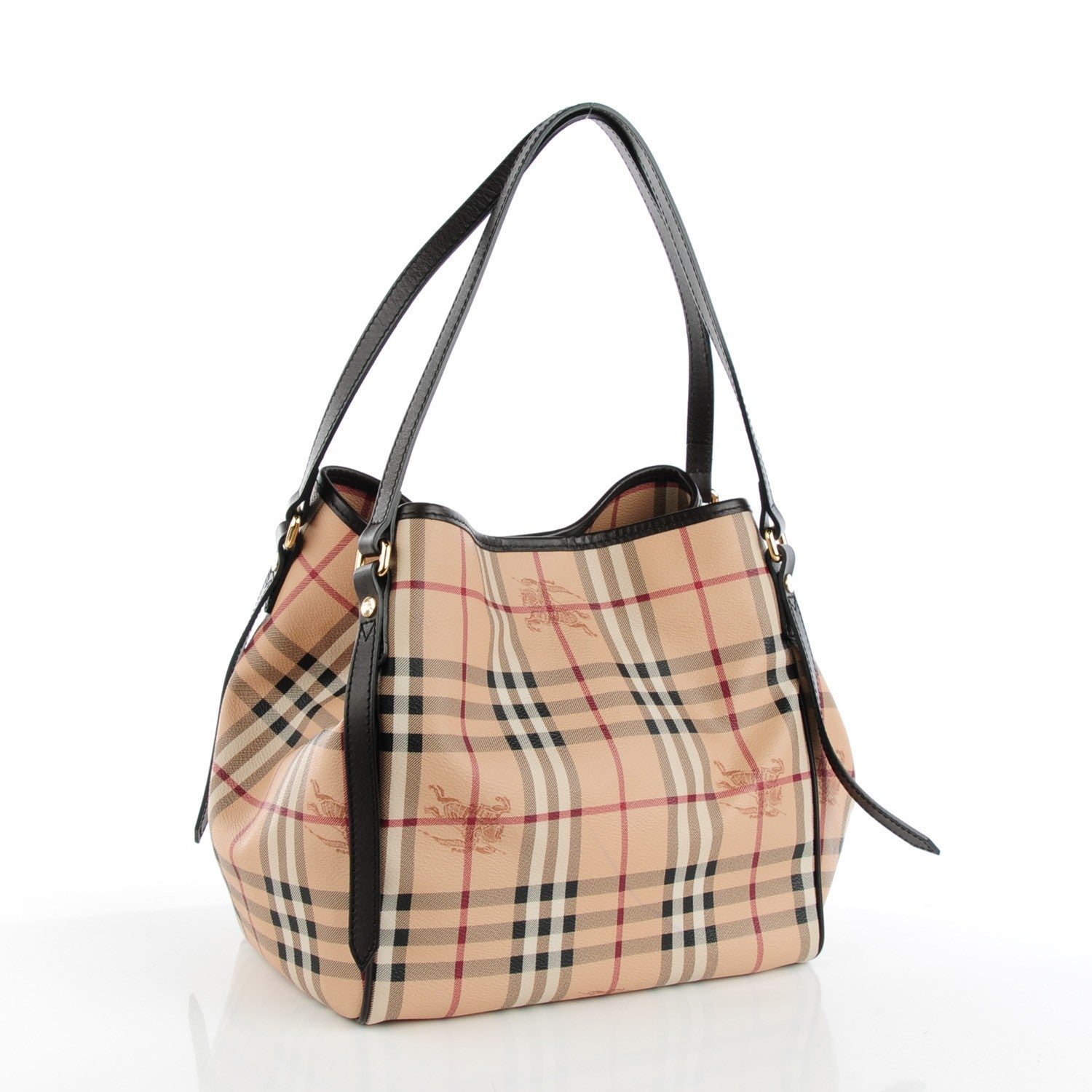 Burberry Haymarket Check Small Canterbury Tote Chocolate 3 of 9