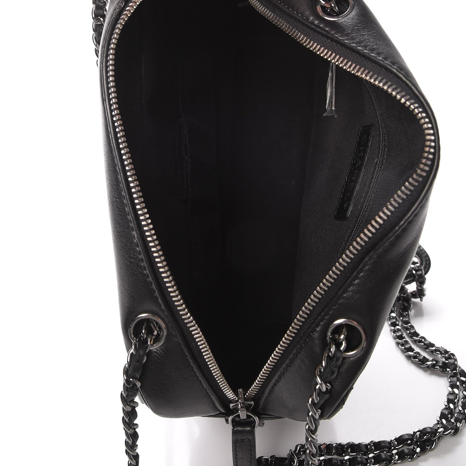 Chanel Lambskin Plexiglass Evening Art Camera Case Black 5 of 9