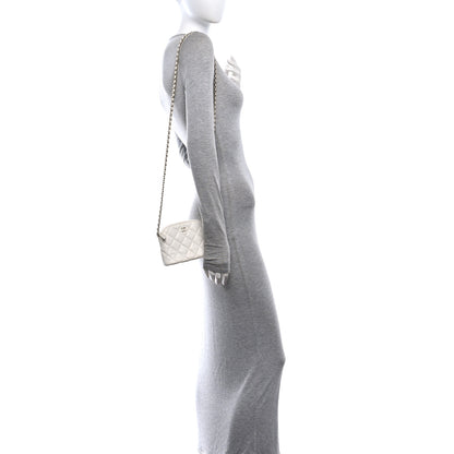 Chanel Caviar Quilted Classic Clutch with Chain White 2 of 10