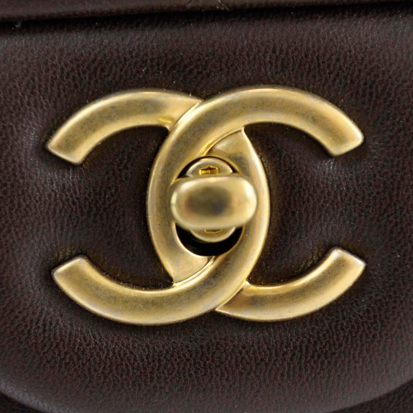 Lambskin Jumbo Single Flap Brown