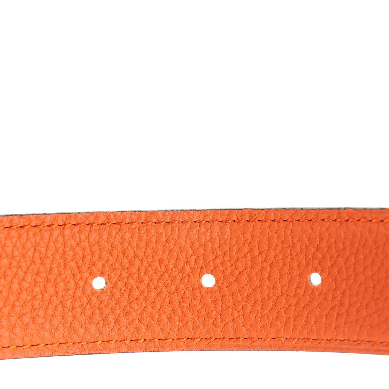 Hermes Box Togo 32mm H Belt 85 Black Orange 4 of 8