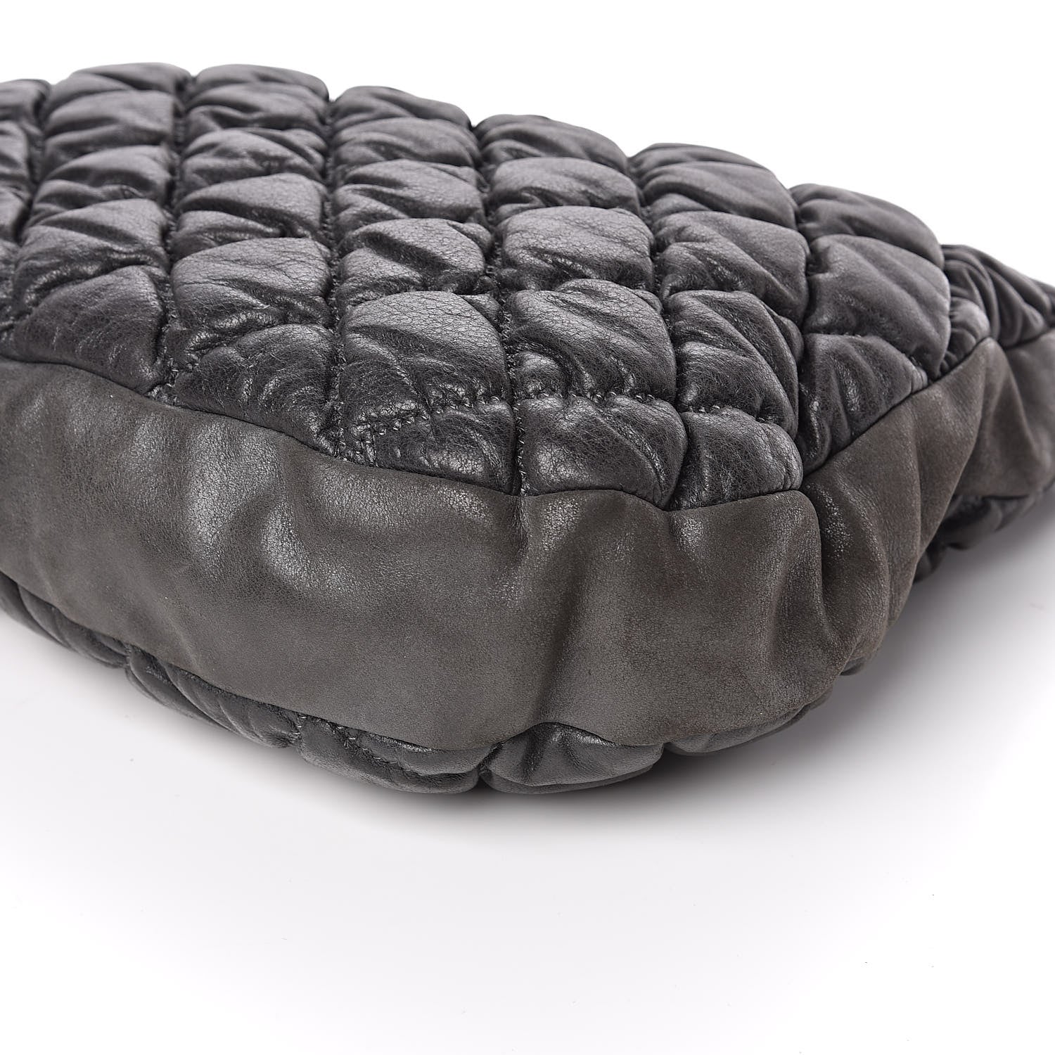 Chanel Iridescent Calfskin Bubble Quilt Hobo Grey 9 of 10