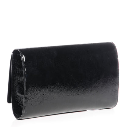 Saint Laurent Textured Patent Monogram Large Belle De Jour Clutch Black 3 of 7
