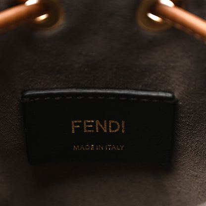 Fendi Vitello Cristallo Nature F is Fendi FF 1974 Embossed Mini Mon Tresor Bucket Bag Cuoio 6 of 10