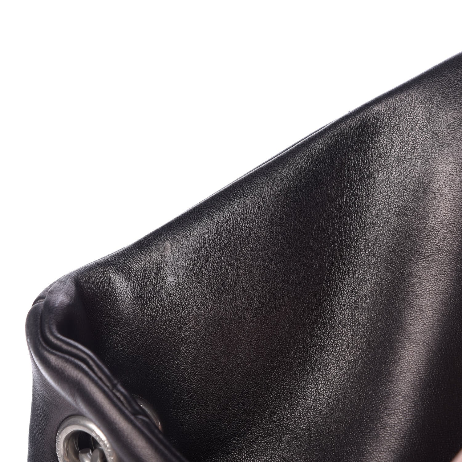 Saint Laurent Lambskin Quilted Medium Loulou Puffer Monogram Chain Satchel Black 11 of 11