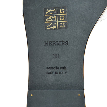 Hermes Epsom View Sandals 39 Argent 7 of 8