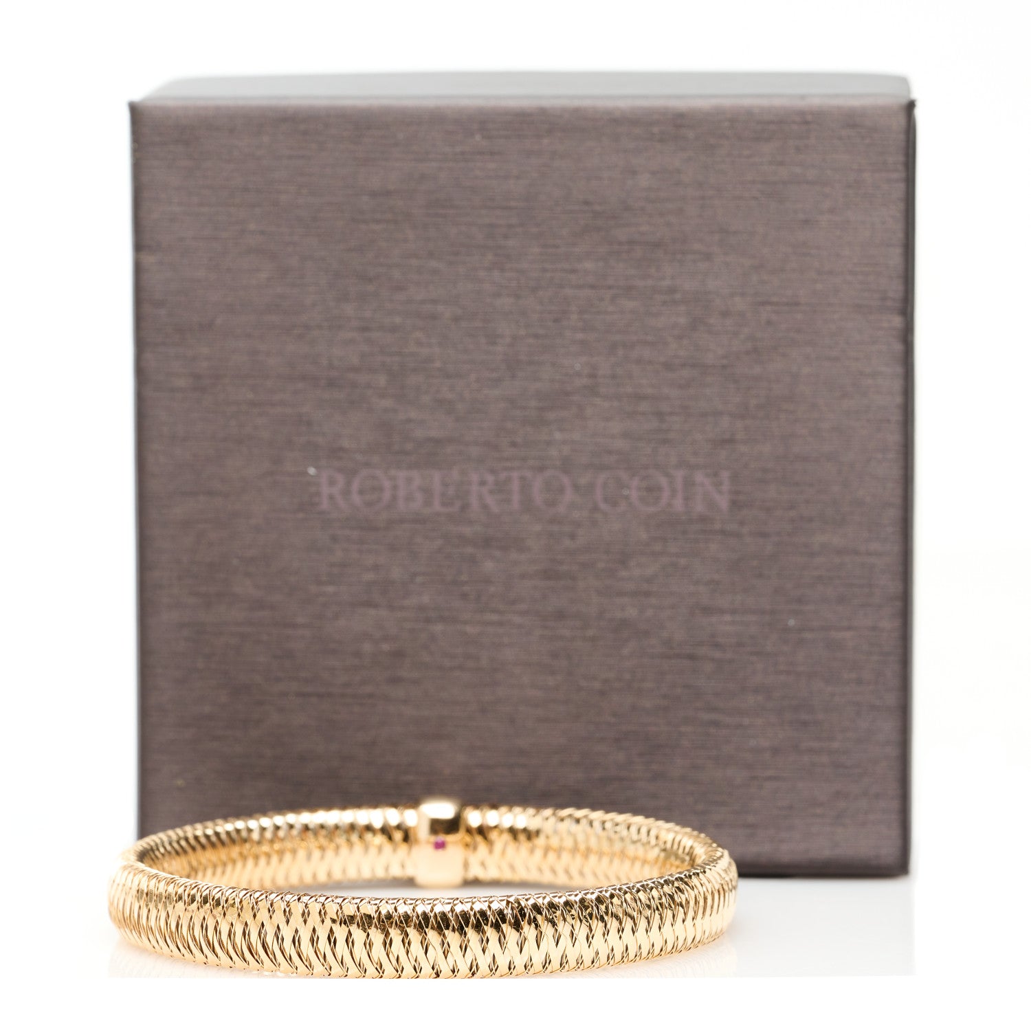 Roberto Coin 18K Rose Gold Primavera Flex Bangle Bracelet 4 of 4