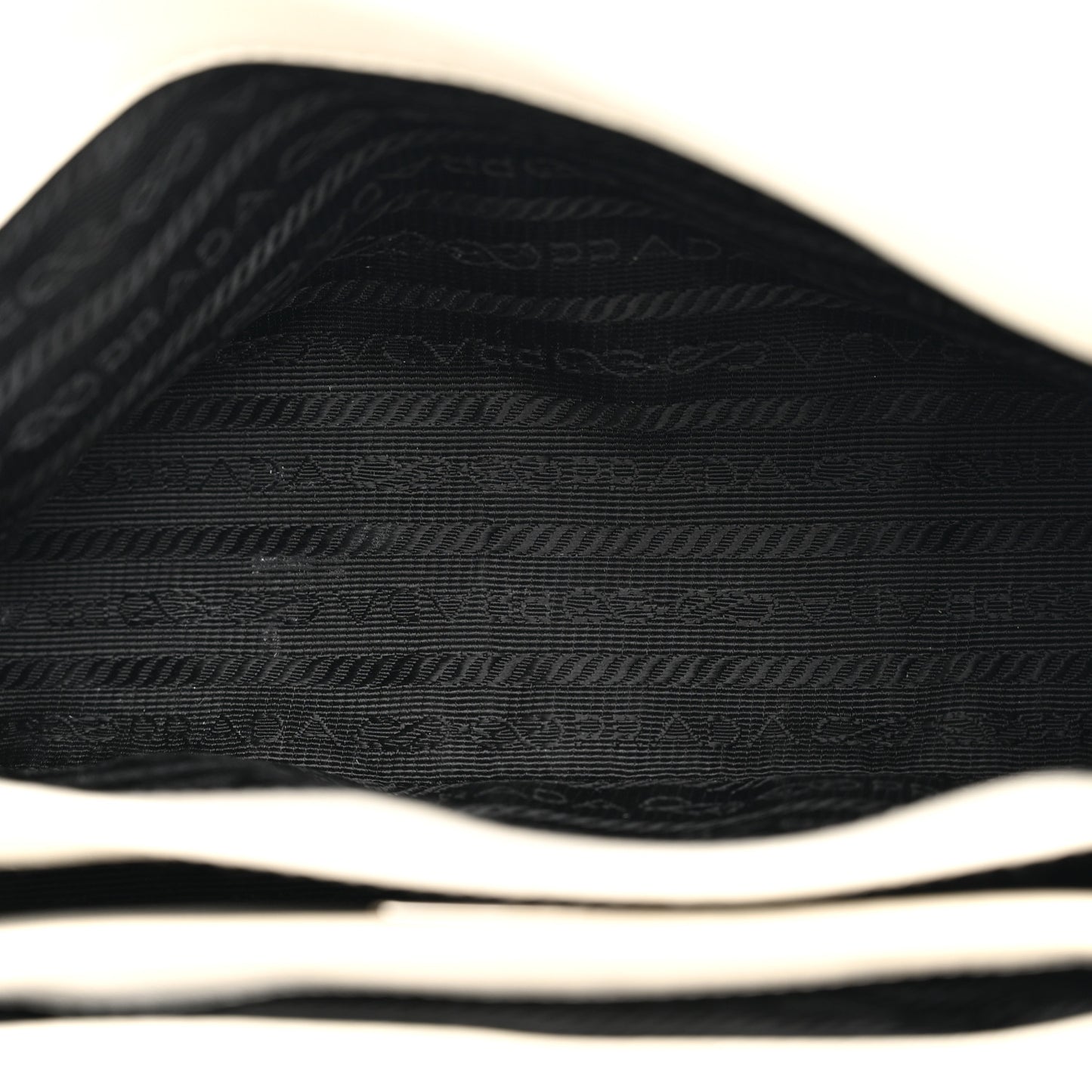Nappa Triangle Stitched Small Spectrum Bag White