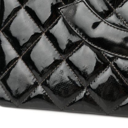 Chanel Patent Quilted Grand Shopping Tote GST Black 20 of 26