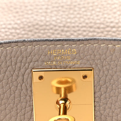 Hermes Taurillon Clemence Kelly Retourne 28 Gris Tourterelle 5 of 9