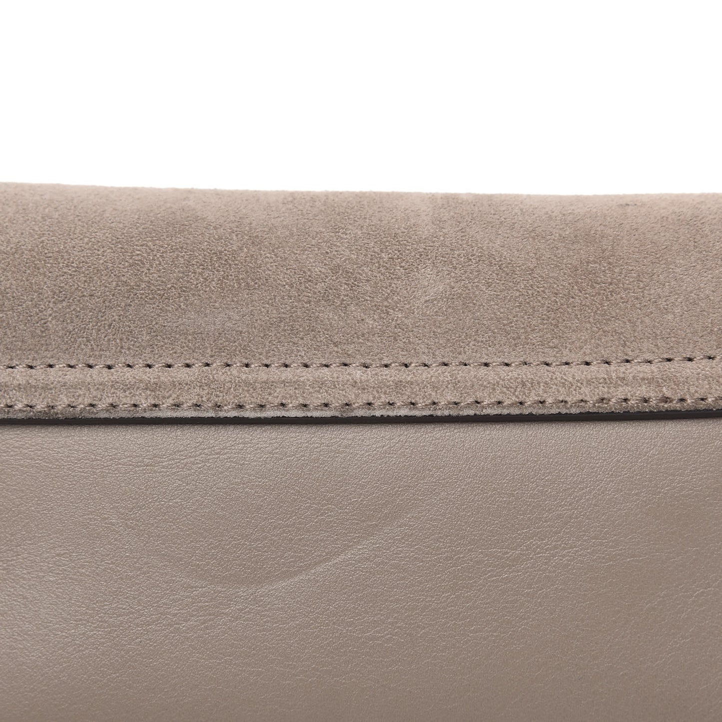 Suede Calfskin Mini Faye Shoulder Bag Motty Grey
