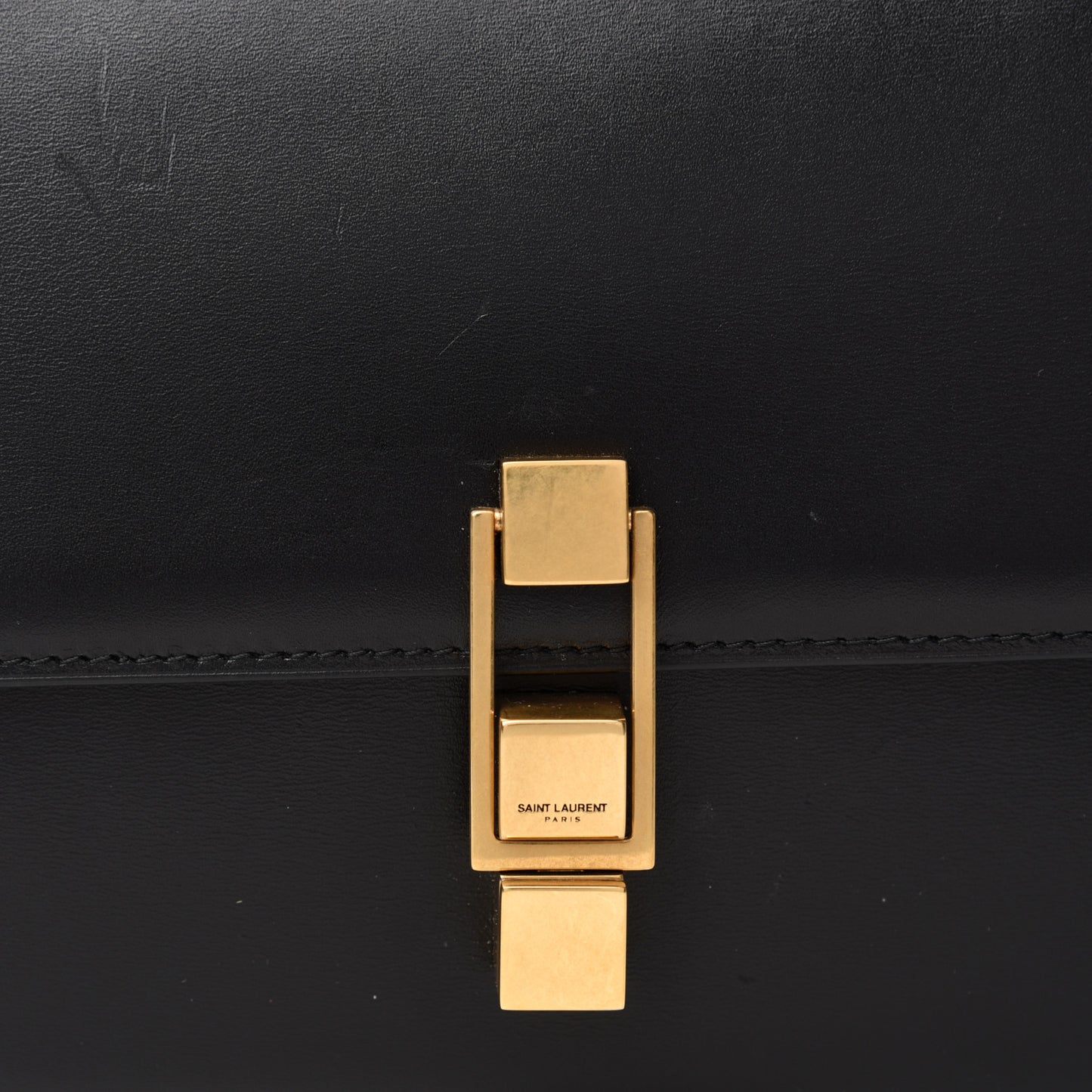 Smooth Calfskin Carre Satchel Black