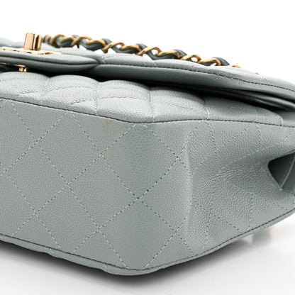 Chanel Caviar Quilted Small Double Flap Light Blue 10 of 10