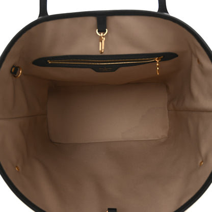 Louis Vuitton Cotton Monogram Embroidered Neverfull MM Beige Black 6 of 10
