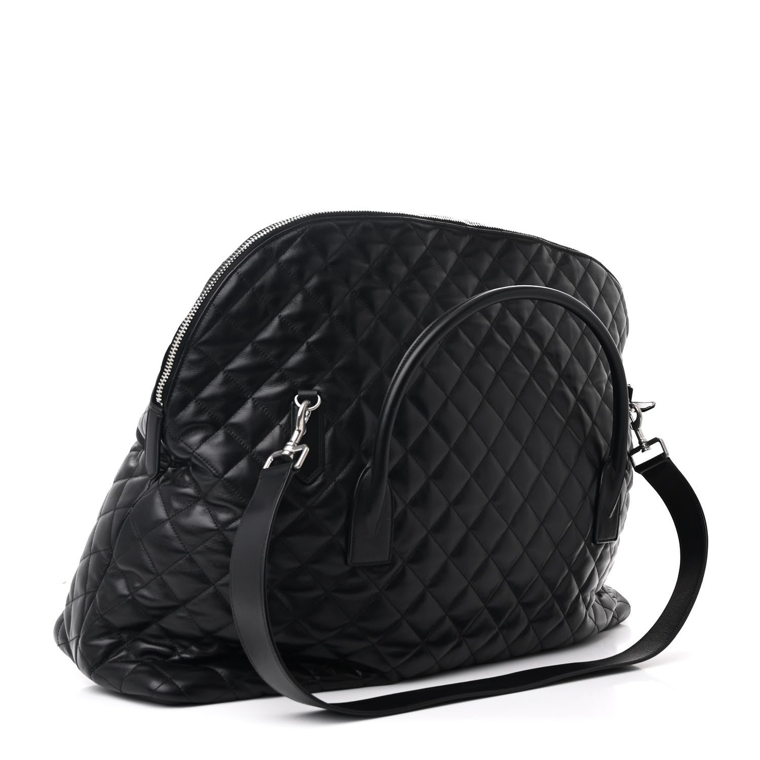 Saint Laurent Calfskin Quilted ES Giant Travel Bag Black 3 of 10