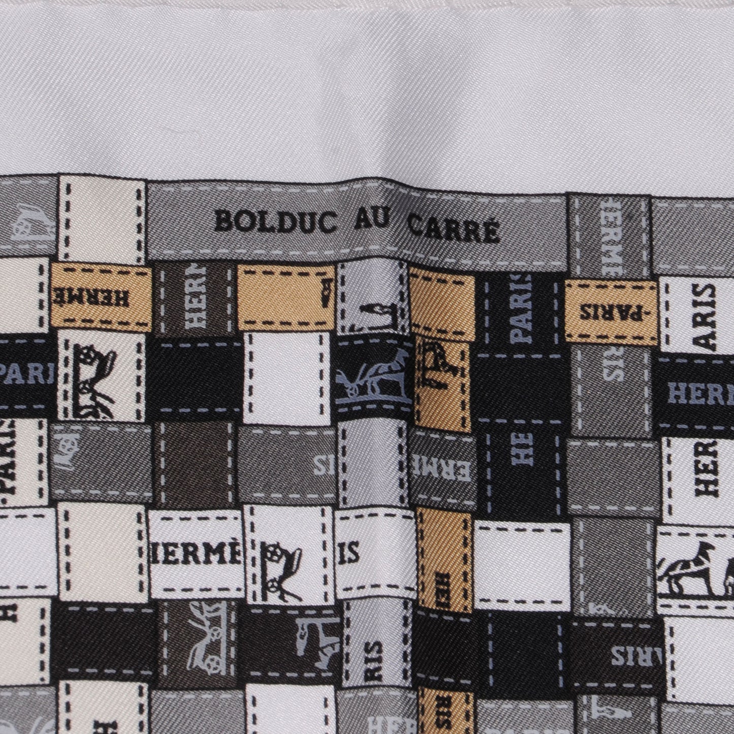 Silk Bolduc Au Carre Scarf 90 Black