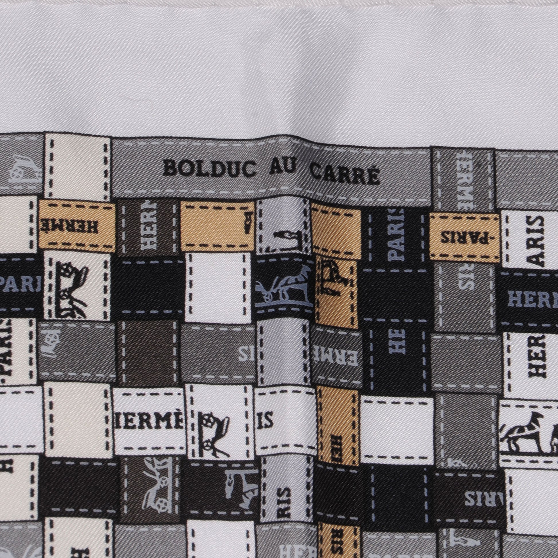 Hermes Silk Bolduc Au Carre Scarf 90 Black 3 of 5