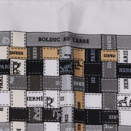Hermes Silk Bolduc Au Carre Scarf 90 Black 3 of 5