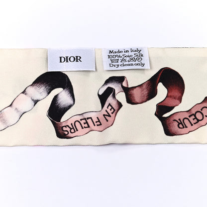 Christian Dior Silk Coeur En Fleur Mitzah Scarf White 3 of 3