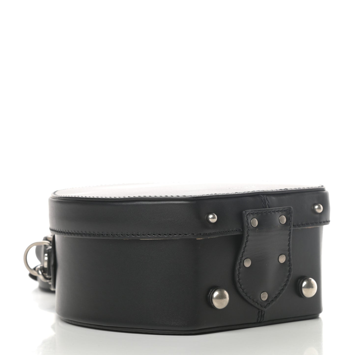 Calfskin Small Mica Hat Box Black