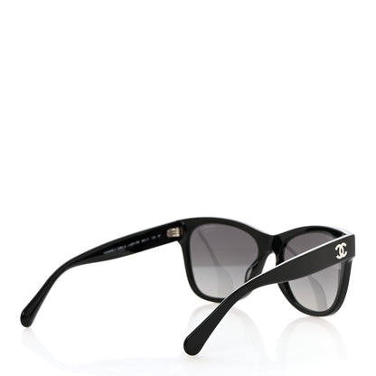 Chanel Acetate Polarized Square CC Sunglasses 5380 Black 4 of 8