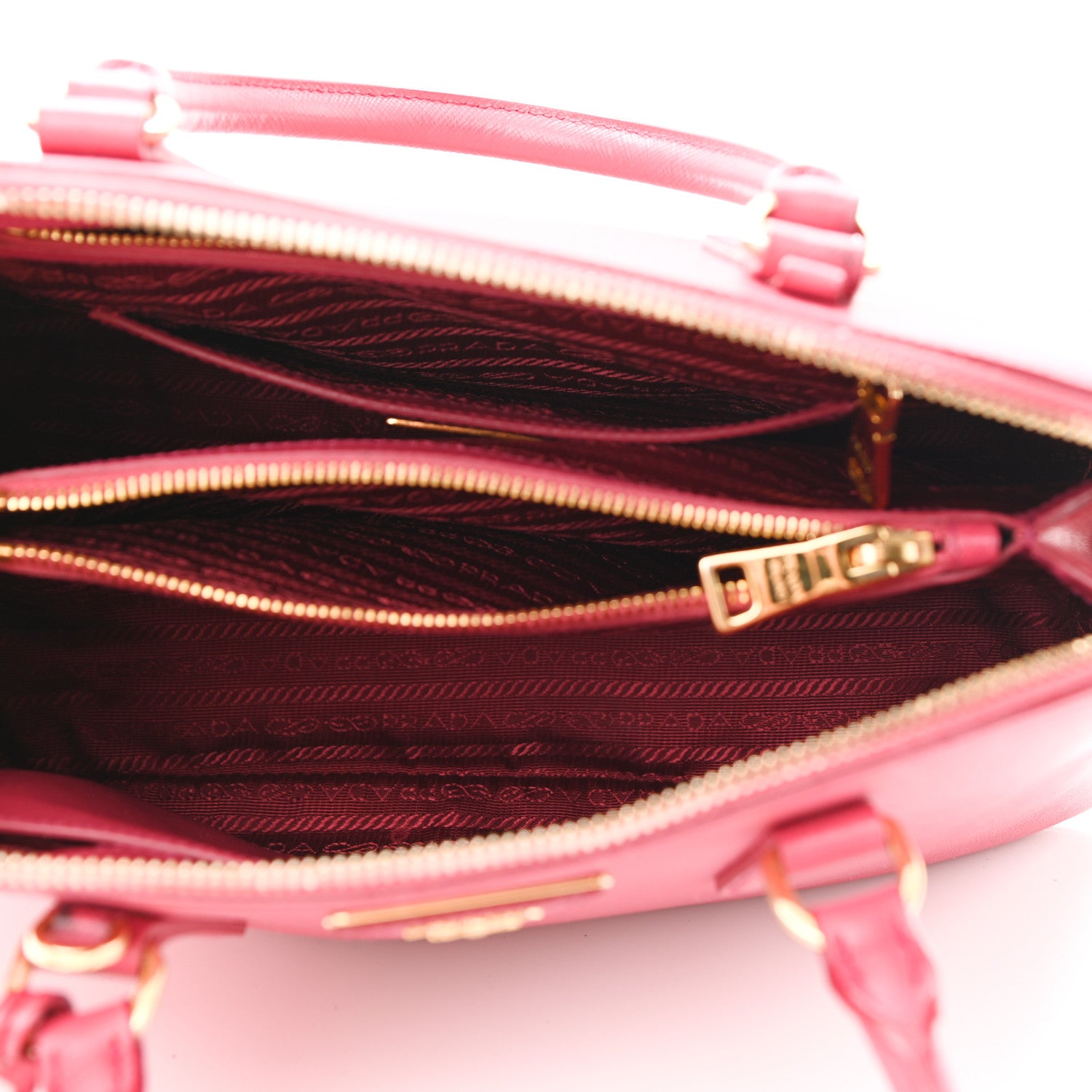 Prada Saffiano Lux Medium Promenade Tote Peonia 4 of 10