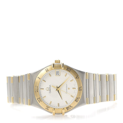 Omega Stainless Steel 18K Yellow Gold 33mm Constellation Quartz Watch White 1312.30 3 of 7