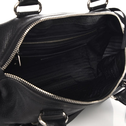 Prada Vitello Daino Shopping Satchel Black 6 of 9