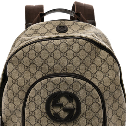 Gucci GG Plus Monogram Interlocking G Medium Backpack Dark Brown 8 of 10