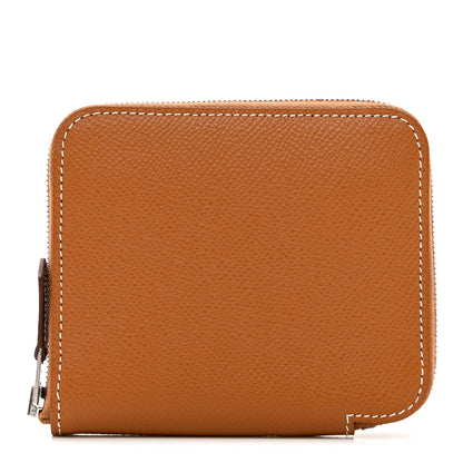 Hermes Epsom Silk'in Compact Wallet Gold 1 of 7