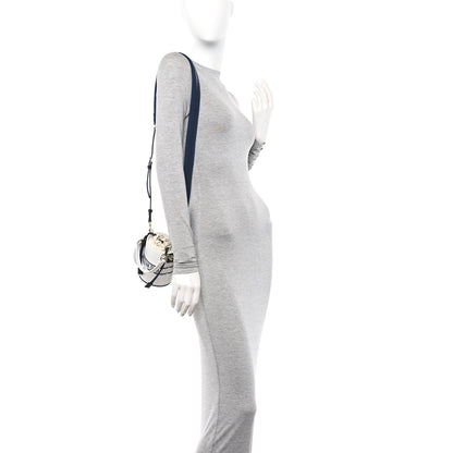 Christian Dior Calfskin Micro Dior Vibe Bucket White Blue 2 of 9