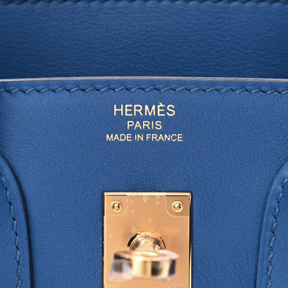 Hermes Swift Birkin 25 Bleu France 6 of 11