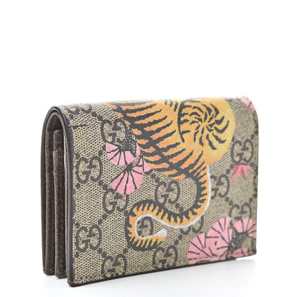 Gucci GG Supreme Monogram Bengal Card Case Beige Pink 3 of 8