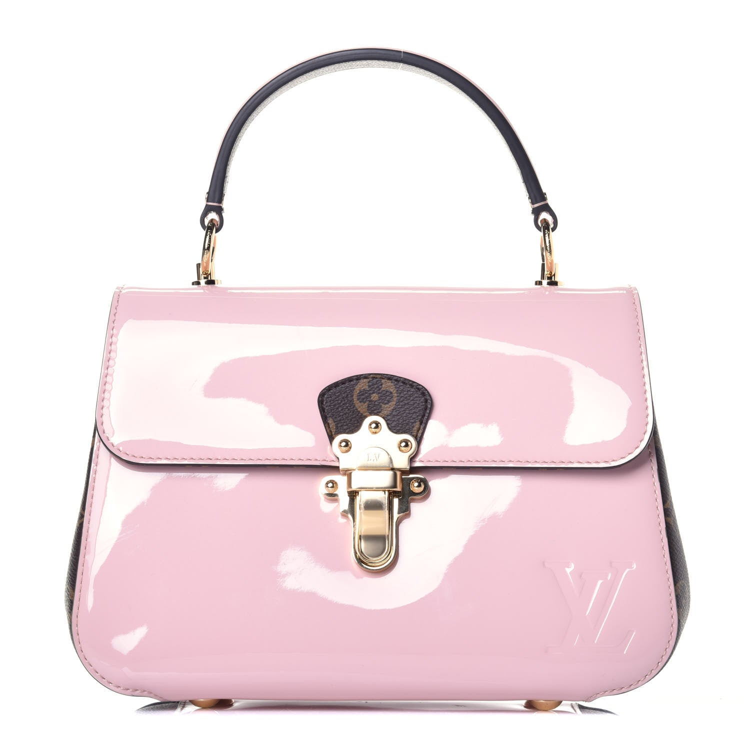 Louis Vuitton Patent Calfskin Monogram Cherrywood PM Rose Ballerine 1 of 8