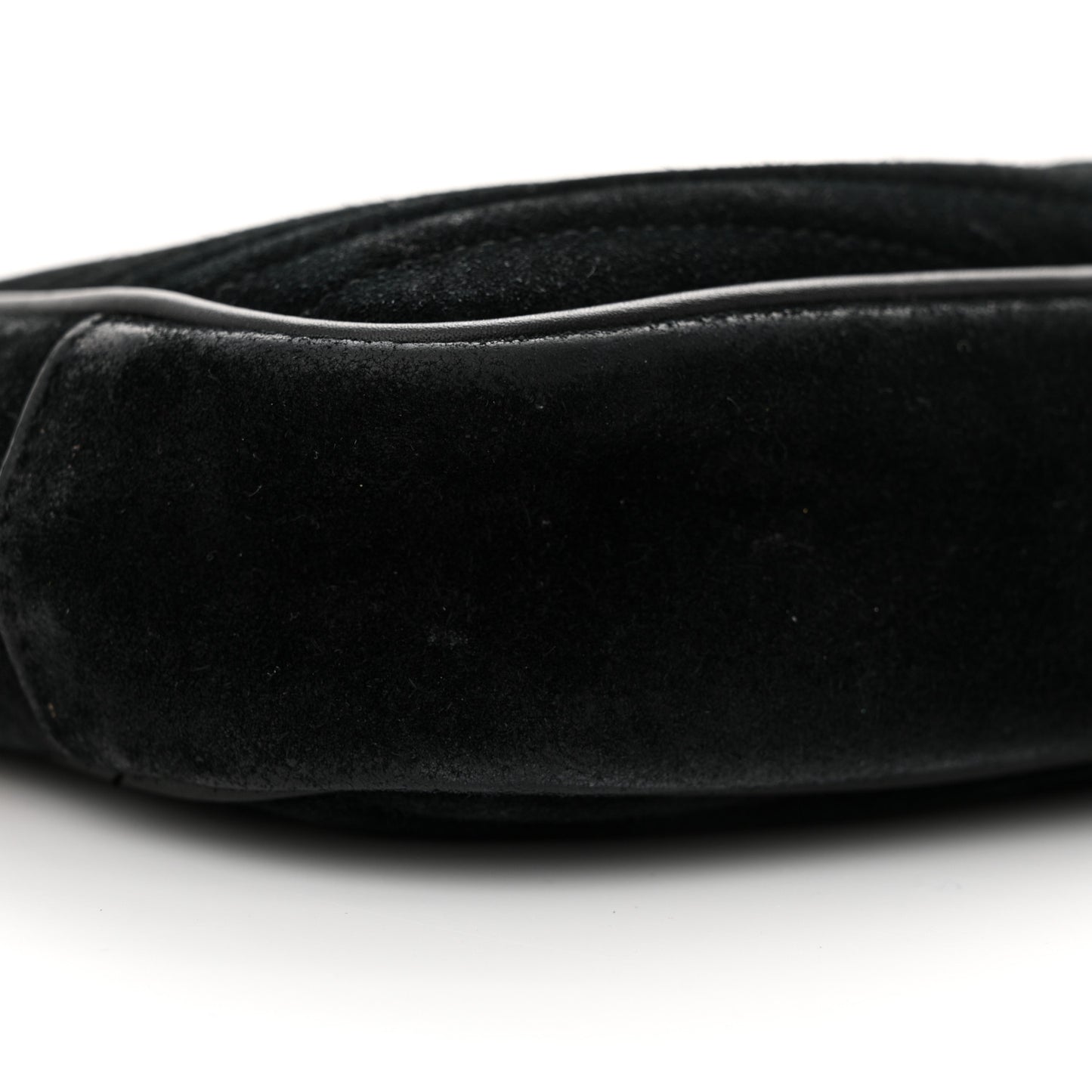 Suede Matelasse Monogram Mini Lou Camera Bag Black