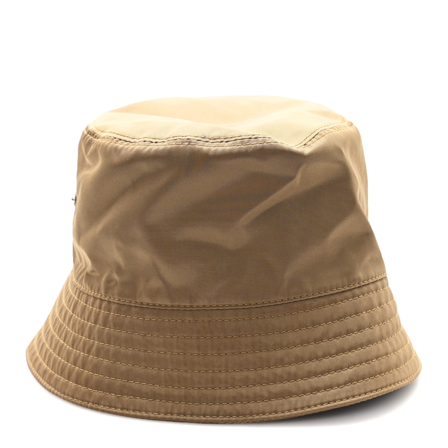 Prada Re-Nylon Metal Triangle Logo Mens Bucket Hat M Sughero 4 of 8